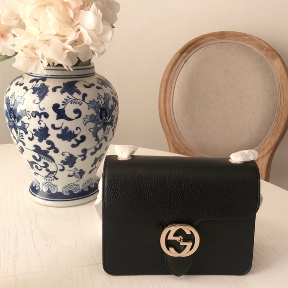 Gucci Handbags - Gucci dollar Calfskin Interlocking G Shoulder Bag
